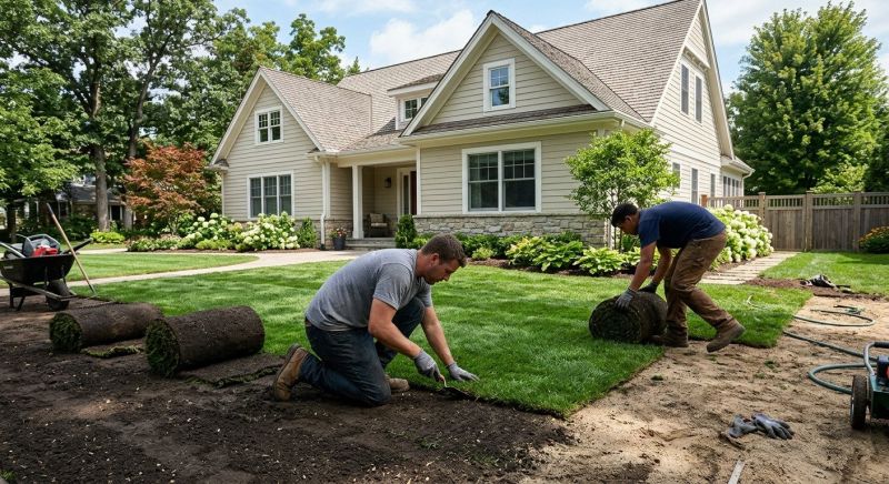 Bluegrass Sod Installation in Rockwall, TX
